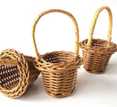 6 Mini Wicker Baskets with Handles | Craft Set