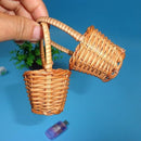 6 Mini Wicker Baskets with Handles | Craft Set