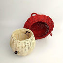 Mini Mushroom Woven Tote Bag for Girls | Rattan Basket