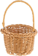 Set of 2 Mini Woven Baskets with Handles | Brown