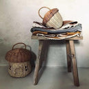 Acorn Rattan Storage Basket with Lid | Woven Organizer