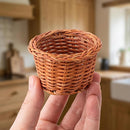 Set of 5 Mini Wicker Baskets for Dollhouses & DIY Décor