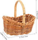 Set of 2 Mini Wicker Baskets with Handles for Décor