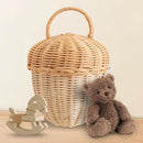 Rattan Acorn Basket for Storage & Home Décor