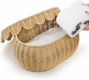 Set of 2 Wicker Storage Baskets with Lids | Scalloped