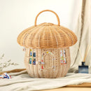 Rattan Mushroom Basket for Storage & Home Décor