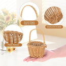 Set of 2 Mini Woven Baskets with Handles | Brown