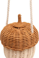 Kids' Rattan Acorn Basket | Woven Storage & Photo Prop