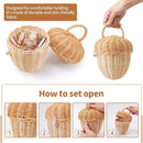 Rattan Acorn Basket for Storage & Home Décor