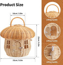 Rattan Mushroom Basket for Storage & Home Décor
