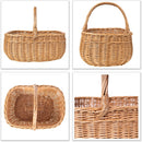 Large Natural Wicker Shopping Basket with Handles