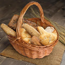 Oval Wicker Shopping Basket with High Handle