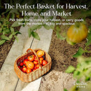 Large Natural Wicker Shopping Basket with Handles